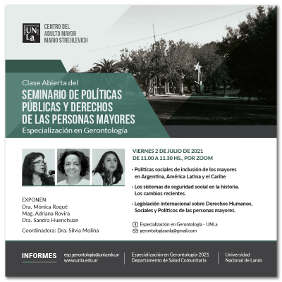 Clase abierta sobre políticas públicas y derechos de las personas mayores