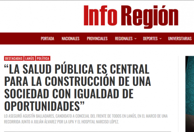 “La salud pública es central para la construcción de una sociedad con igualdad de oportunidades&quot;