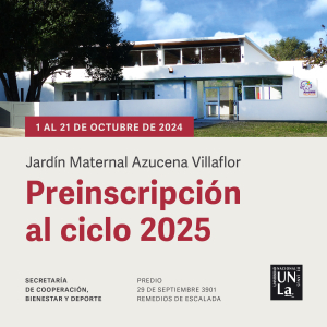 Preinscripción al Ciclo Lectivo 2025 del Jardín Maternal Azucena Villaflor