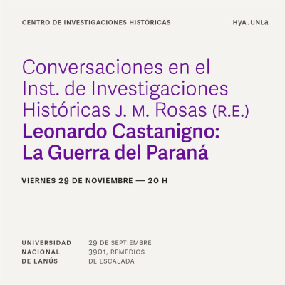 Charla sobre Leonardo Castanigno y la Guerra del Paraná
