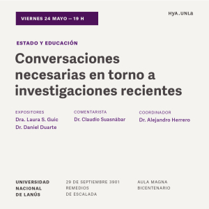 Invitamos al panel “Estado y educación. Conversaciones necesarias en torno a investigaciones recientes”