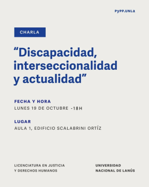Charla sobre discapacidad, interseccionalidad y actualidad