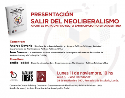 Presentan el libro &quot;Salir del Neoliberalismo&quot;