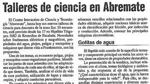 Talleres de Ciencia en Abremate