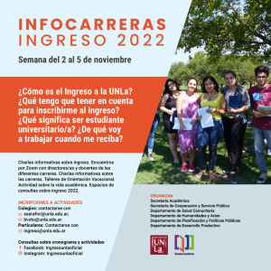 Infocarreras - Un espacio de encuentro para que conozcas todo sobre el ingreso y nuestras carreras