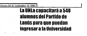 La UNLa capacitará a 540 alumnos del Partido de Lanús para que puedan ingresar a la Universidad