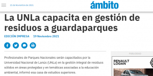 La UNLa capacita en gestión de residuos a guardaparques