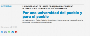 Por una universidad del pueblo y para el pueblo