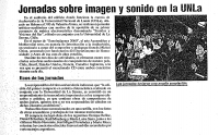 Jornadas sobre imagen y sonido en la UNLa