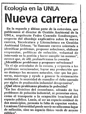 Ecología en la UNLa: una nueva carrera