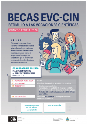 Convocatoria a las Becas de Estímulo a las Vocaciones Científicas (EVC/CIN)