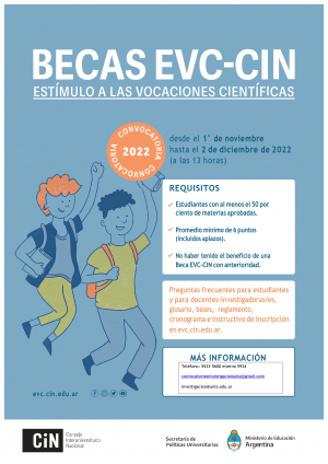 Convocatoria a Becas EVC CIN 2022