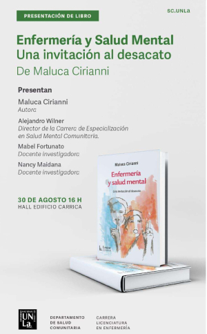 Presentan el libro &quot;Enfermería y Salud Mental. Una invitación al desacato&quot;