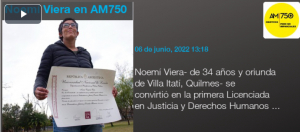 Primera Licenciada en Justicia y Derechos Humanos del país y Latinoamérica