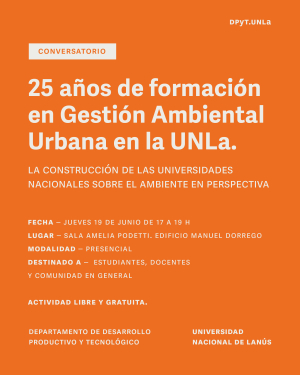 Conversatorio sobre los 25 años de formación en Gestión Ambiental Urbana