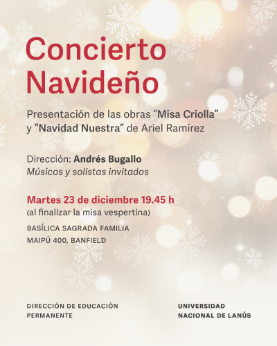 Concierto navide&ntilde;o junto al coro de la UNLa