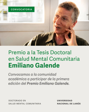 Premio a la Tesis Doctoral en Salud Mental Comunitaria "Emiliano Galende"