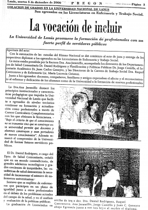La vocación de incluir