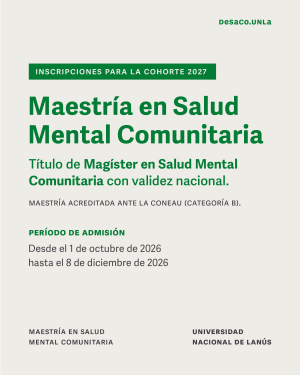 Inscripciones para la Maestr&iacute;a en Salud Mental Comunitaria