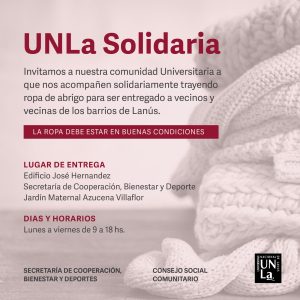 Campaña de recolección de ropa de abrigo