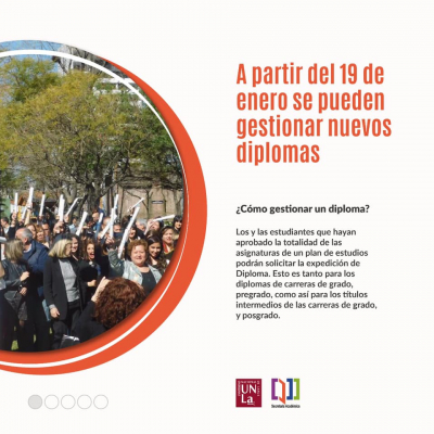 Desde el 19 de enero se podrán gestionar nuevos diplomas
