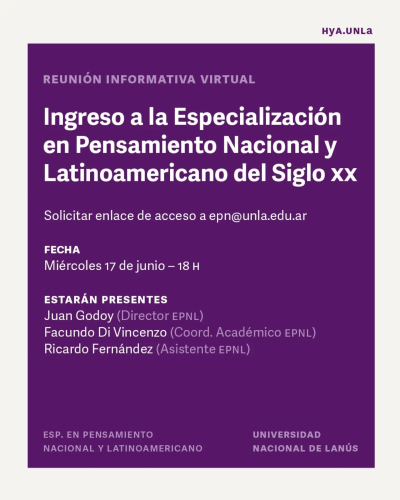 Charla informativa sobre la Especializaci&oacute;n en Pensamiento Nacional y Latinoamericano