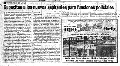 Capacitan a los nuevos aspirantes para funciones policiales