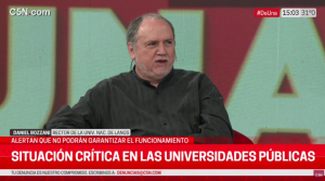 El rector Daniel Bozzani habló en C5N sobre la crítica situación de las universidades públicas