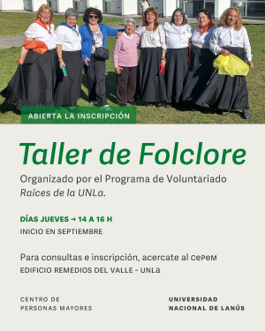 Taller de folclore gratuito