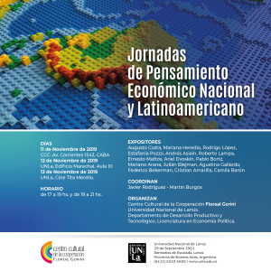 Jornadas de pensamiento económico nacional y latinoamericano