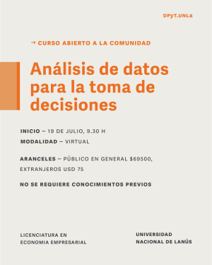 Curso sobre el análisis de datos para la toma de decisiones