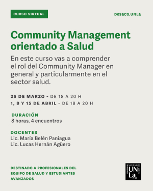Curso virtual sobre Community Management orientado a Salud