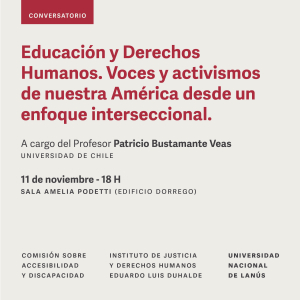 Conversatorio sobre educación, derechos humanos e interseccionalidad en nuestra América
