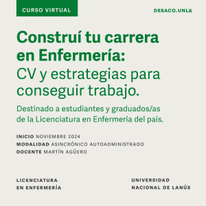 Curso virtual sobre estrategias para conseguir trabajo en Enfermería