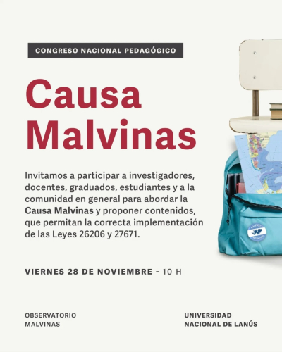 Hacia el Congreso nacional pedag&oacute;gico "Causa Malvinas"