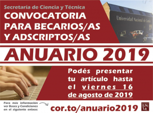 Anuario 2019 de Becarios y Adscriptos