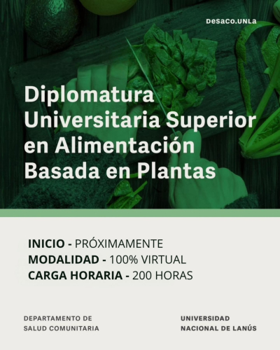 Abre la Diplomatura en Alimentaci&oacute;n Basada en Plantas
