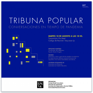 Un nuevo encuentro de Tribuna Popular en tiempos de pandemia