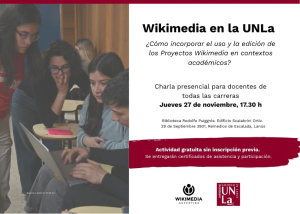 Charla sobre el uso de Wikimedia en educación