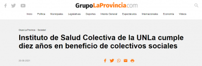 Instituto de Salud Colectiva de la UNLa cumple diez años en beneficio de colectivos sociales