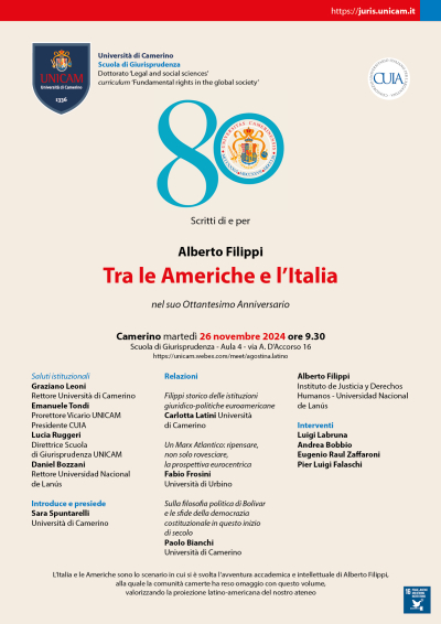 Homenaje al Dr. Alberto Filippi: &quot;Tra le Americhe e l’Italia&quot;