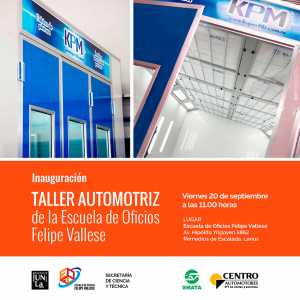 Taller automotriz de la Escuela de Oficios Felipe Vallese