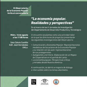 Encuentro sobre economía popular, realidades y perspectivas