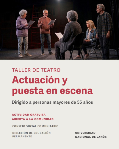 Taller de teatro para personas mayores de 55 a&ntilde;os