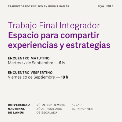 TFI: Espacio para compartir experiencias y estrategias