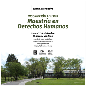 Charla informativa sobre la Maestría en Derechos Humanos