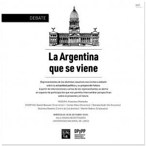 Invitamos al debate &quot;La Argentina que se viene&quot;