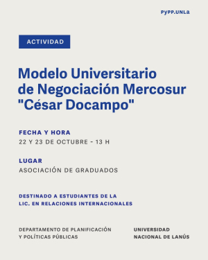 Primera edici&oacute;n del "Modelo Universitario de Negociaci&oacute;n Mercosur"