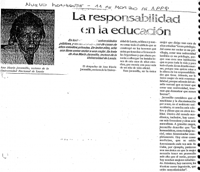 La responsabilidad en la educación
