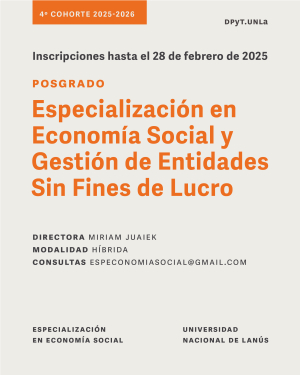 Inscripción abierta para la Especialización en Economía Social